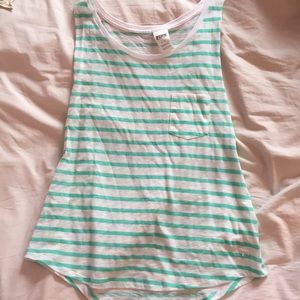 Pink Brand, Aqua & White Tank, Size M, Never Worn